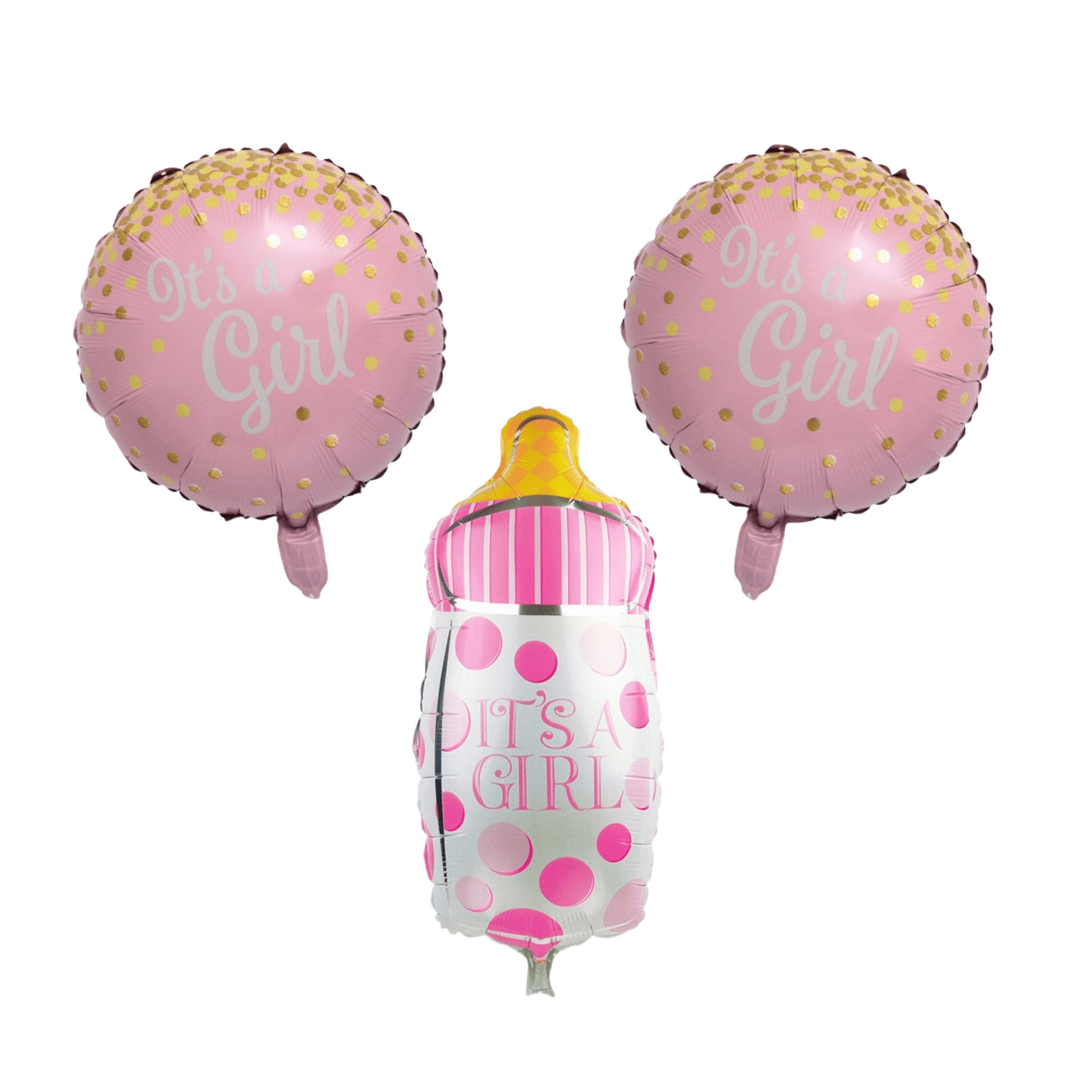Its a Girl Baby Shower Balloon Set Pink Bottle and Round Balloons for ...