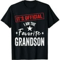 thumbnail image 1 of Its official im the favorite Grandson T-Shirt, 1 of 3