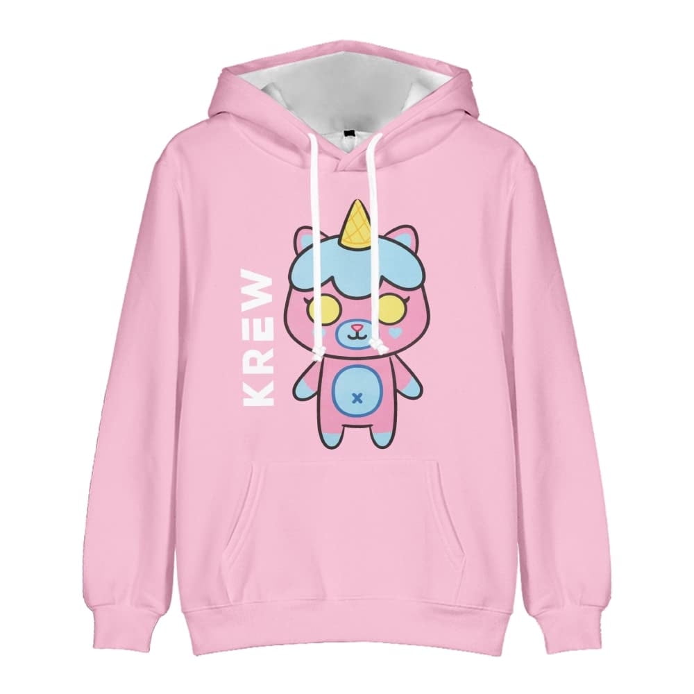 ItsFunneh Krew District Logo Pullover Hoodie - Cute Gamer Merch, Unisex Sweatshirt, 100% Polyester