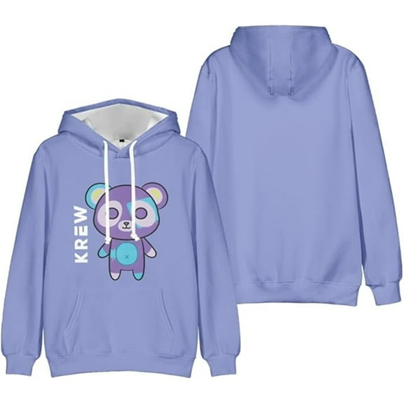 ItsFunneh Merch Krew District Hoodies Unisex Casual Long Sleeve Sweatshirts Fashion Pullovers