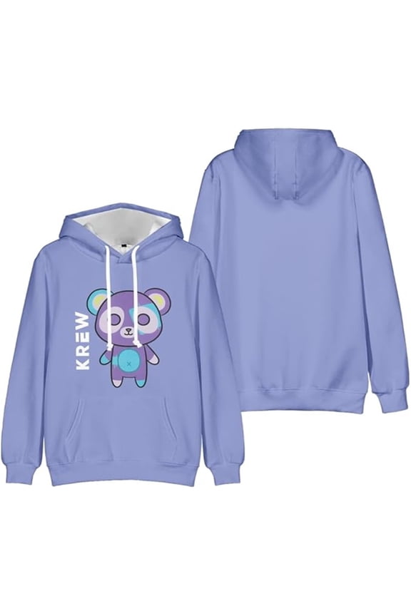 ItsFunneh Merch Krew District Hoodies Unisex Casual Long Sleeve Sweatshirts Fashion Pullovers