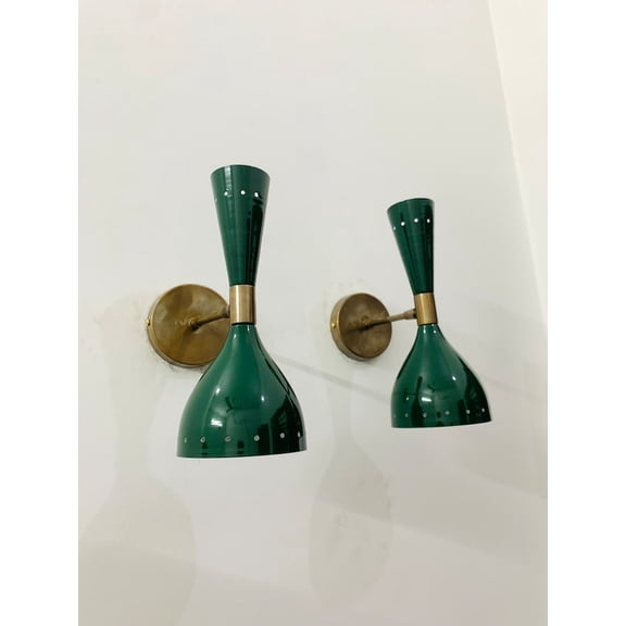 ItsThingsByHand Classic 2-Light Raw Brass Wall Sconce with Glass