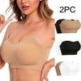 thumbnail image 1 of Itsame 2PC Bras for Women's Full Support Everyday Casual Bra Set Comfortable Breathable Wireless Comfort Bralette Beige Size L, 1 of 8