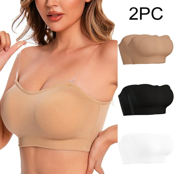Itsame 2PC Bras for Women's Full Support Everyday Casual Bra Set Comfortable Breathable Wireless Comfort Bralette White Size S