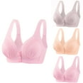 thumbnail image 1 of Itsame 3 Pack Everyday Sports Bra Set womens Full Support Bra Wireless Comfort Bralette Set Pink Size XXXL 46/105BC, 1 of 3