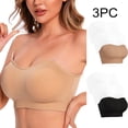 thumbnail image 1 of Itsame 3PC Bras for Women's Full Support Everyday Casual Bra Set Comfortable Breathable Wireless Comfort Bralette Black Size XL, 1 of 9