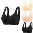 thumbnail image 1 of Itsame 3PC Bras for Women's Full Support Everyday Sports Bra Set Wireless Comfort Bralette Set Black Size M 38/85BC, 1 of 3