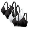 thumbnail image 1 of Itsame 4PC Bralette Womens Veryday Wireless Bras 4Piece Set Push-Up Bra Nursing Bras Multicolor Size M, 1 of 6