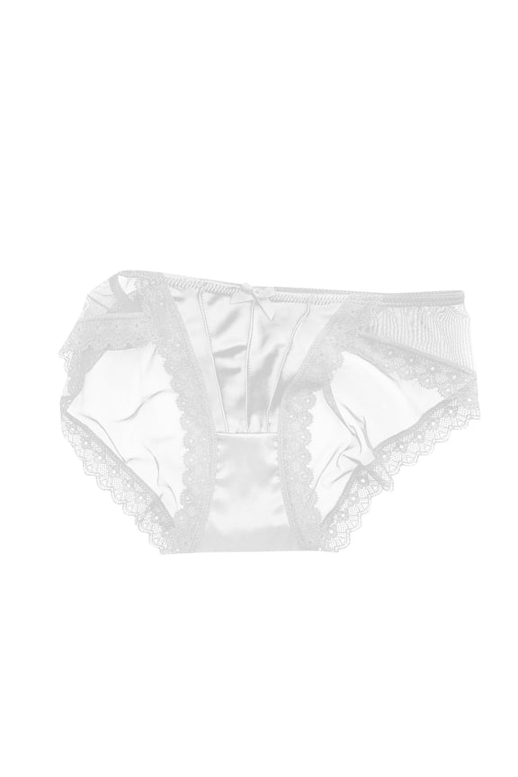 Cheeky in Womens Panties, Comfort Breathable Sexy Lace Ladies Underwear White M