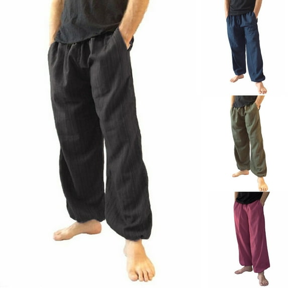 Itsame Comfortable Loose Pants for Womens Solid Color Retro Relaxed High Waisted Wide Leg Sweatpants Army Green Size L