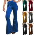 thumbnail image 1 of Itsame Comfortable Loose Pants for Womens Solid Color Tight High Waisted Wide Leg Sweatpants Red Size L, 1 of 7