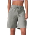 thumbnail image 1 of Itsame Lightweight Shorts Womens Walk Short Pants With Pockets Gray Size M, 1 of 7