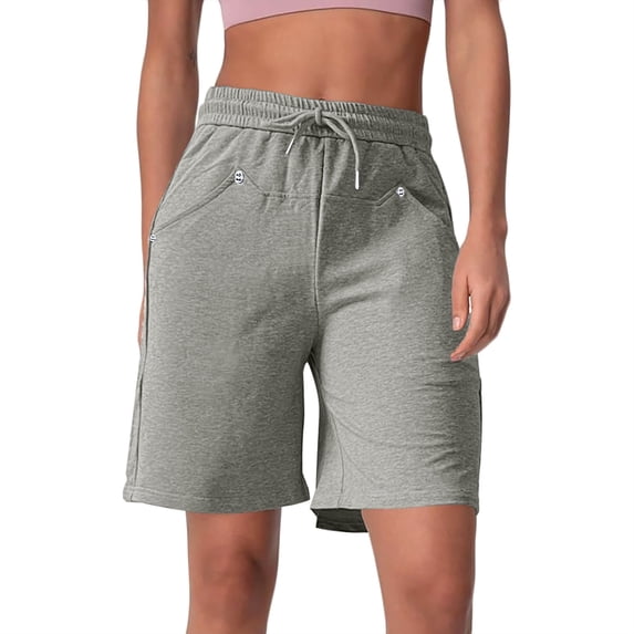 Itsame Lightweight Shorts Womens Walk Short Pants With Pockets Gray Size M