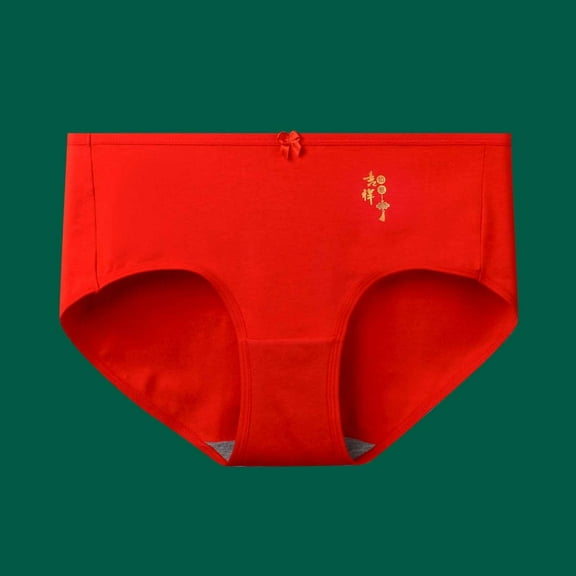 Itsame Lingerie Panties Womens Underpants Without Traces Cotton Resilience Underwear Red Size L