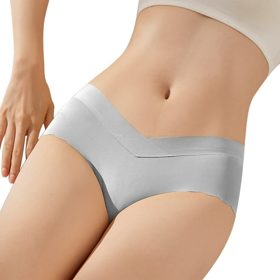Itsame Lingerie Underpants for Womens Panties Comfortable Breathable Without Traces Breathable Underwear Gray Size M