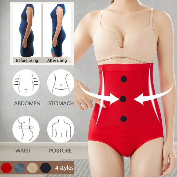 Itsame Lingerie Underpants for Womens Panties High Waist Underwear Red Size M