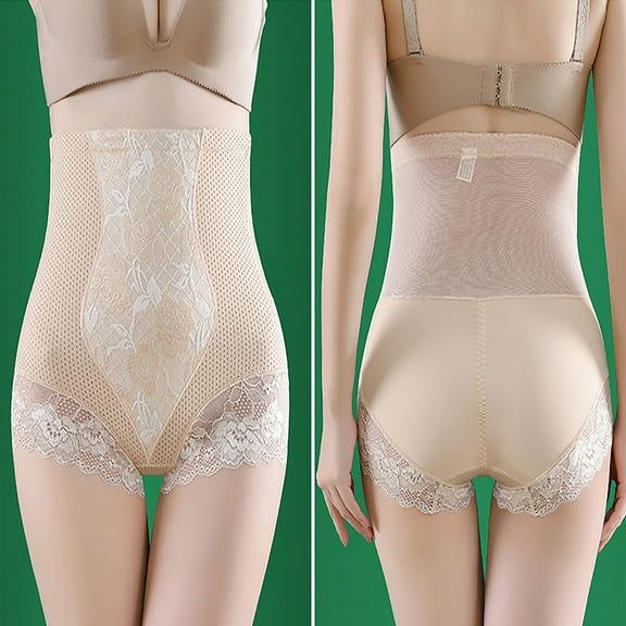 Itsame Lingerie Underpants for Womens Panties Lift Buttocks Breathable Mesh Gauze High Waist Breathable Underwear Khaki Size 2XL