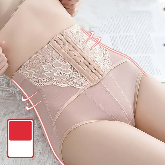 Itsame Lingerie Panties Womens Underpants Lift Buttocks High Waist Underwear Beige Size XL