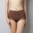 thumbnail image 1 of Itsame Lingerie Underpants for Womens Panties New Leak Proof High Waist Underwear Coffee Size L, 1 of 4