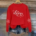 thumbnail image 1 of Itsame Long Sleeve T-Shirts Women's Valentine's Sweatshirt Loose Crew Neck Tops Red Size XL, 1 of 7