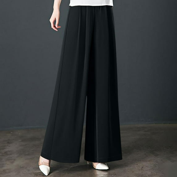 Itsame Loose Pants for Womens Long Sweatpants Thin Style Loose Pant Black Size 3XL