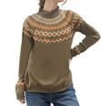 thumbnail image 1 of Itsame Loose Sweater for Womens Long Sleeve Button Pullover Sweaters Crew Neck New Casual Sweatertop Khaki Size M, 1 of 5