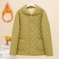 thumbnail image 1 of Itsame Puffer Coats for Womens Winter Jackets Button Cotton for Women Waterproof Jacket Green Size 5XL, 1 of 6