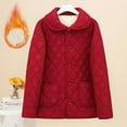 thumbnail image 1 of Itsame Puffer Coats for Womens Winter Jackets Button Cotton for Women Waterproof Jacket Red Size 5XL, 1 of 6