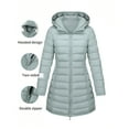 thumbnail image 1 of Itsame Puffer Jackets Womens Winter Coats New Solid Color Casual Cotton for Women Waterproof Jacket Gray Size L, 1 of 8