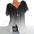 thumbnail image 1 of Itsame Short Sleeved Undershirt Tops for Womens Shirt Comfortable Printed Relaxed V-neck T-Shirt Blouses Gray Size 2XL, 1 of 5