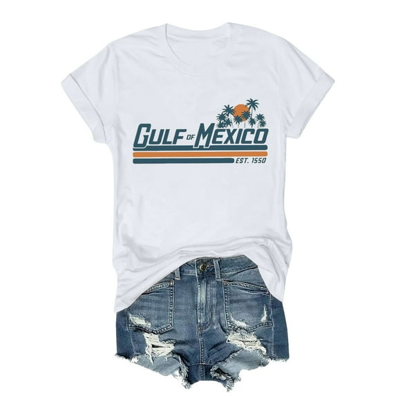 Itsame Short T-Shirt Sleeved Womens Solid Color Casual Shirt Tops Round Neck Blouses White Size L