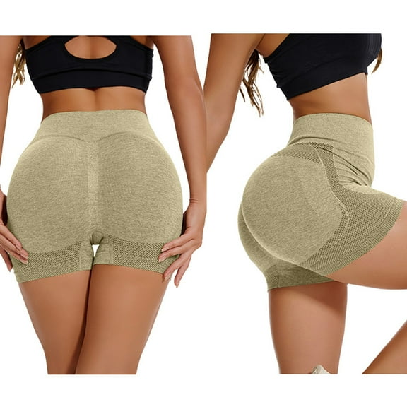 Itsame Sports Shorts Women Lanyard Short Sweatpants Comfortable Tight Short Pants Green Size S