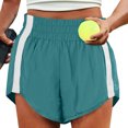 thumbnail image 1 of Itsame Sports Shorts Women Lanyard Short Sweatpants Fashionable Solid Color Tight Short Pants Sky Blue Size S, 1 of 8