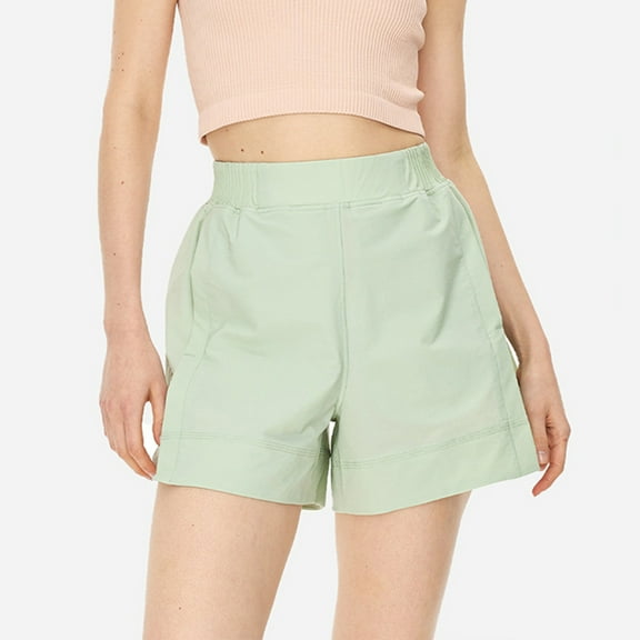 Itsame Sports Shorts Women Lanyard Short Sweatpants Short Pants Green Size S