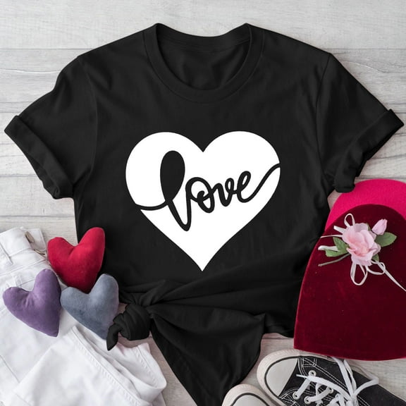 Itsame Summer Casual Loose T-Shirt for Womens Printed Oversized Short Sleeved Tops Round Neck Blouses Black Size 3XL