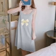 thumbnail image 1 of Itsame Summer Camisole Nightgown Set for Womens Lace Pajama Sets New Bow-knot Simplicity Home Clothing Gray Size 2XL, 1 of 8