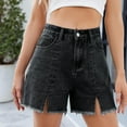 thumbnail image 1 of Itsame Summer Clearance Casual Elastic Waist Shorts for Womens Short Sweatpants Pocket Button Short Pants Black Size S, 1 of 1