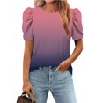 thumbnail image 1 of Itsame Summer Short Shirt Sleeved for Womens Printed T-Shirt Tops Relaxed Round Neck Blouses Multicolor Size 2XL, 1 of 7