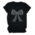thumbnail image 1 of Itsame Summer Short Shirt Sleeved for Womens T-Shirt Tops Fashionable Round Neck Blouses Black Size XL, 1 of 2