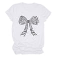 thumbnail image 1 of Itsame Summer Oversized Womens Printed Loose T-Shirt Short Sleeved Shirt Casual Tops Fashionable Round Neck Blouses White Size M, 1 of 2