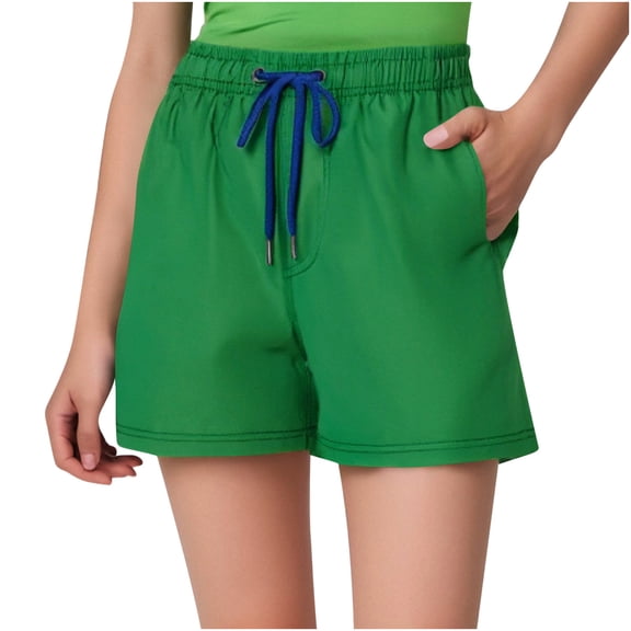 Itsame Summer Short Sweatpants Womens Sports Lanyard Shorts Fashionable Short Pants Green Size M