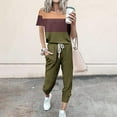 thumbnail image 1 of Itsame Sweatsuits 2pc Sets Womens Short Sleeved and Pants Fashionable Loose Shirt and Pants Two PC Brown Size 3XL, 1 of 5