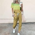thumbnail image 1 of Itsame Sweatsuits 2pc Sets Womens Short Sleeved and Pants Fashionable Loose Shirt and Pants Two PC Green Size 3XL, 1 of 5