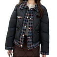 thumbnail image 1 of Itsame Women Puffer Jackets Winter Coats Casual Cotton for Women Waterproof Jacket Black Size L, 1 of 7