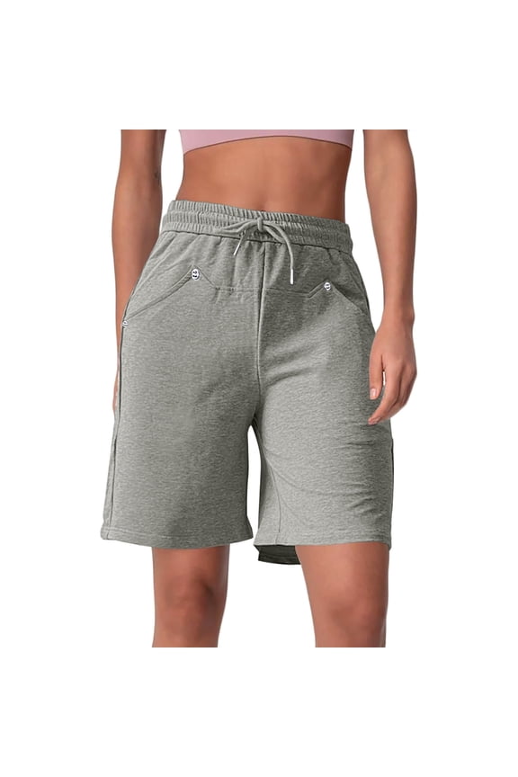 Women Walk Shorts With Pockets Womens Lightweight Short Pants Gray Size XL