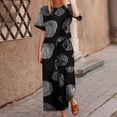 thumbnail image 1 of Itsame Womens 2 Piece Sets, Plus Size Crewneck Tops Wide Leg Pants Boho Prints Casual Outfits Black S, 1 of 4