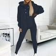 thumbnail image 1 of Itsame Womens Athletic Sets, Solid Color Hoodie and Leggings Casual 2 Piece Outfits Blue S, 1 of 6