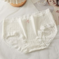 Itsame Womens Briefs, Breathable Comfort High Waist Cotton Underwear White XL