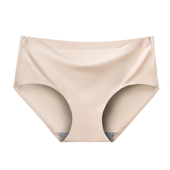 Itsame Womens Briefs, Breathable Comfort Seamless Cotton Underwear Beige M