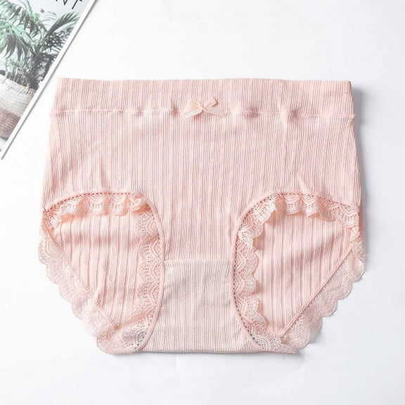 Itsame Womens Briefs, High Waist Breathable Comfort Ladies Underwear Pink XL